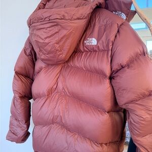 The North Face Womens oversized Small Mauve down Puffer Jacket